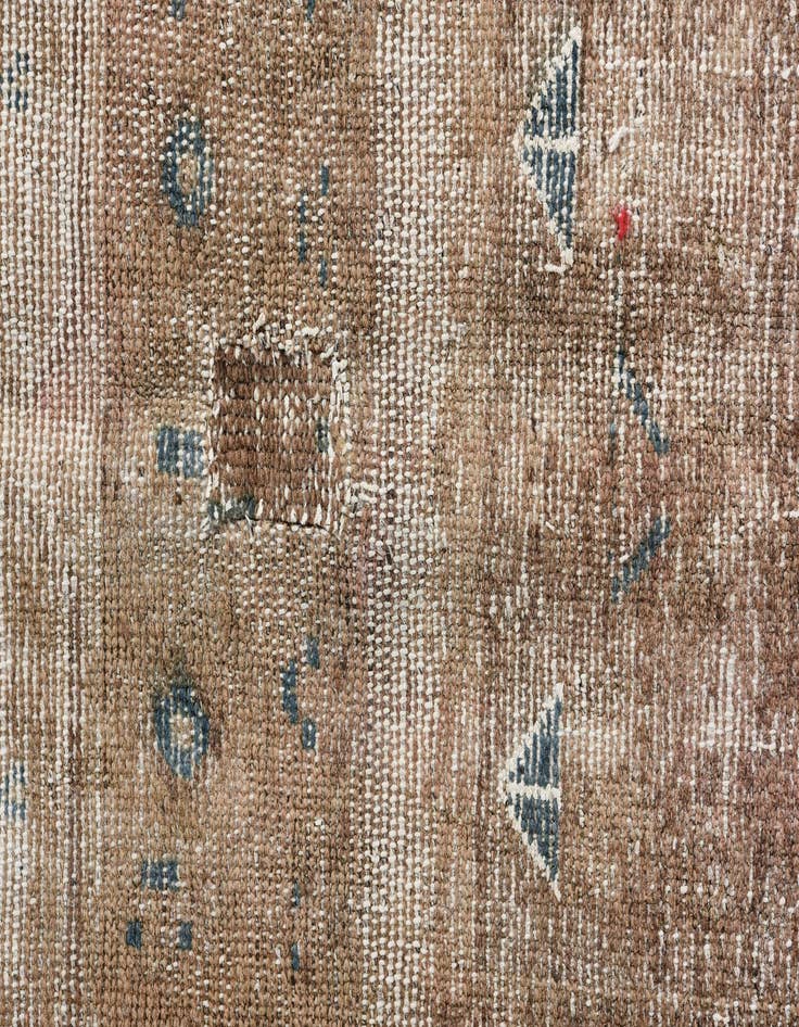 Detail image of 4' 3 x 8' 9  Hand Knotted Ultra Vintage Persian Wool Runner Rug