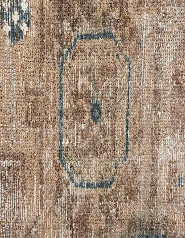 Detail image of 4' 3 x 8' 9  Hand Knotted Ultra Vintage Persian Wool Runner Rug