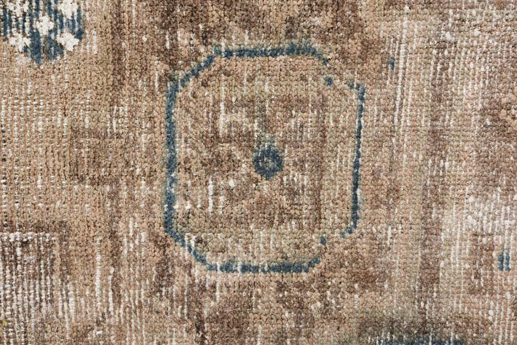 Detail image of 4' 3 x 8' 9 Hand Knotted Ultra Vintage Persian Wool Runner Rug
