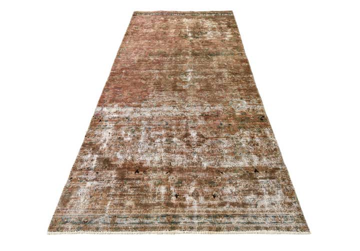 4' 1 x 9' 6 Hand Knotted Ultra Vintage Persian Wool Runner Rug