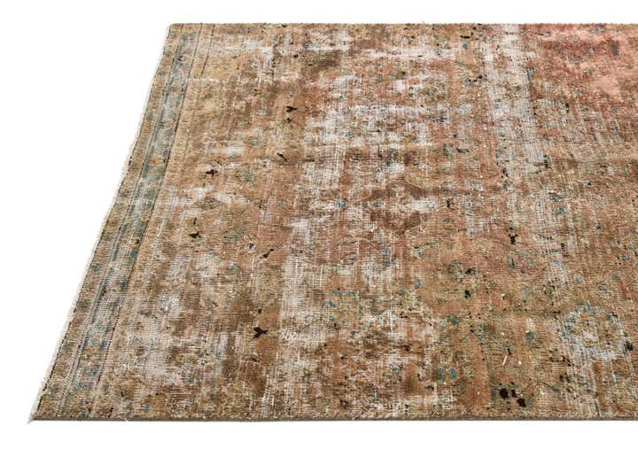 4' 1 x 9' 6 Hand Knotted Ultra Vintage Persian Wool Runner Rug