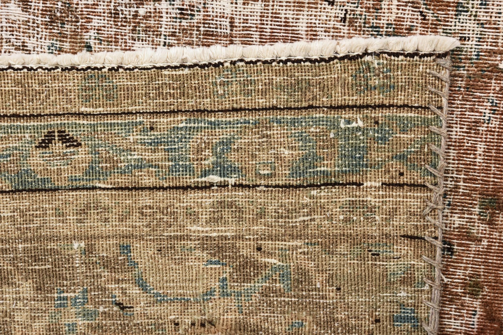 4' 1 x 9' 6 Hand Knotted Ultra Vintage Persian Wool Runner Rug