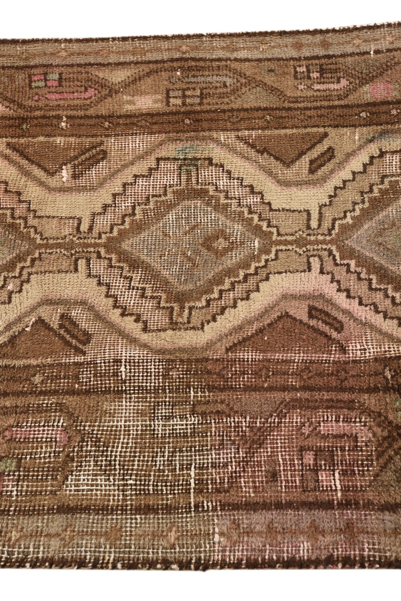 2' 6 x 9' 10 Hand Knotted Ultra Vintage Persian Wool Runner Rug
