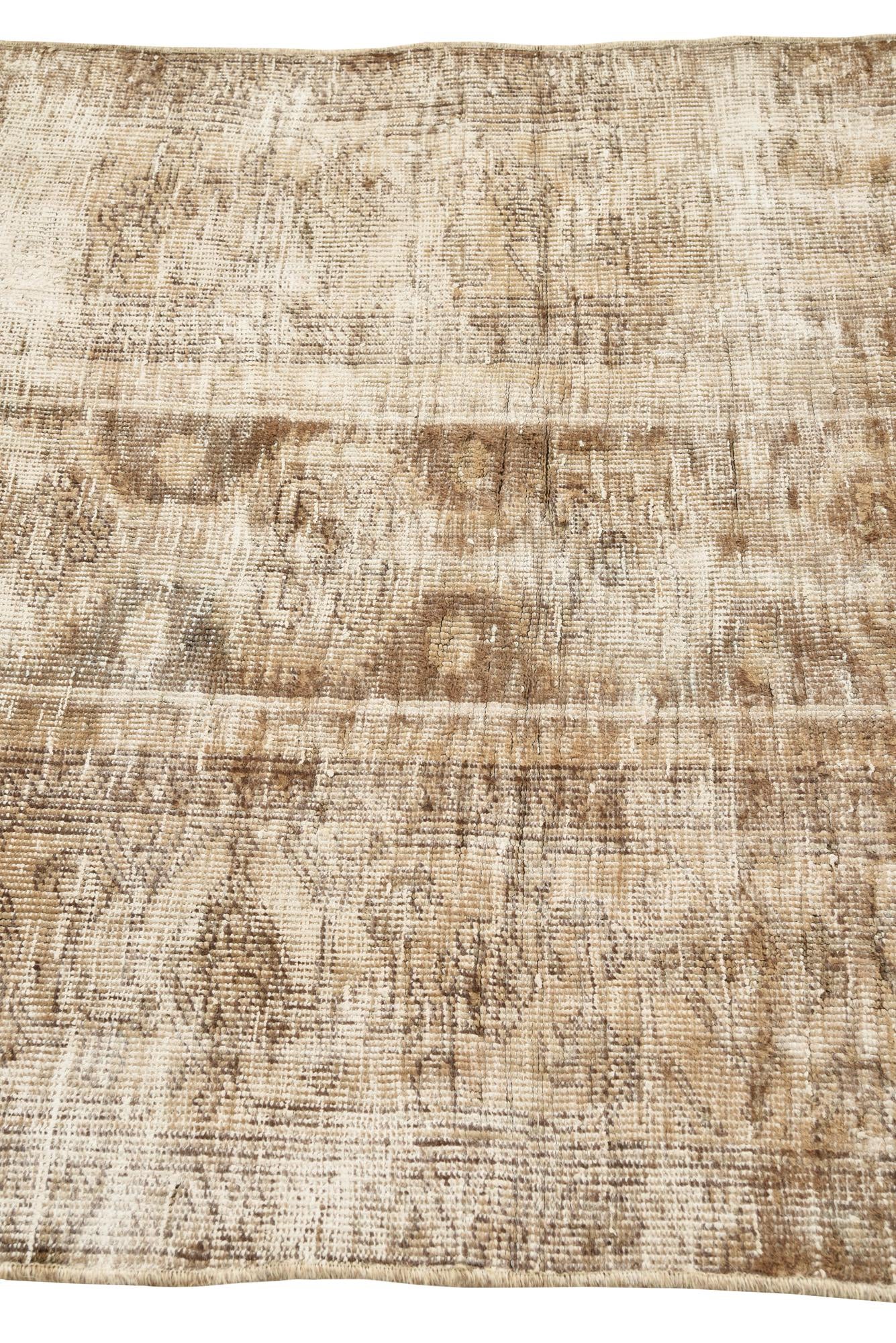 3' 6 x 7' 1 Hand Knotted Ultra Vintage Persian Wool Runner Rug