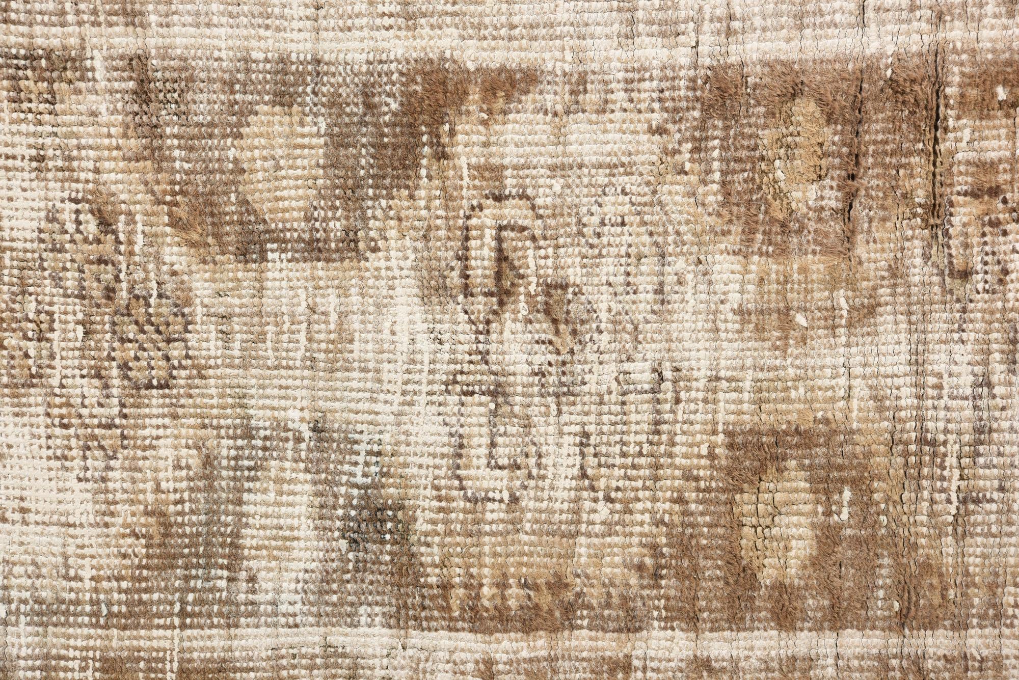 3' 6 x 7' 1 Hand Knotted Ultra Vintage Persian Wool Runner Rug