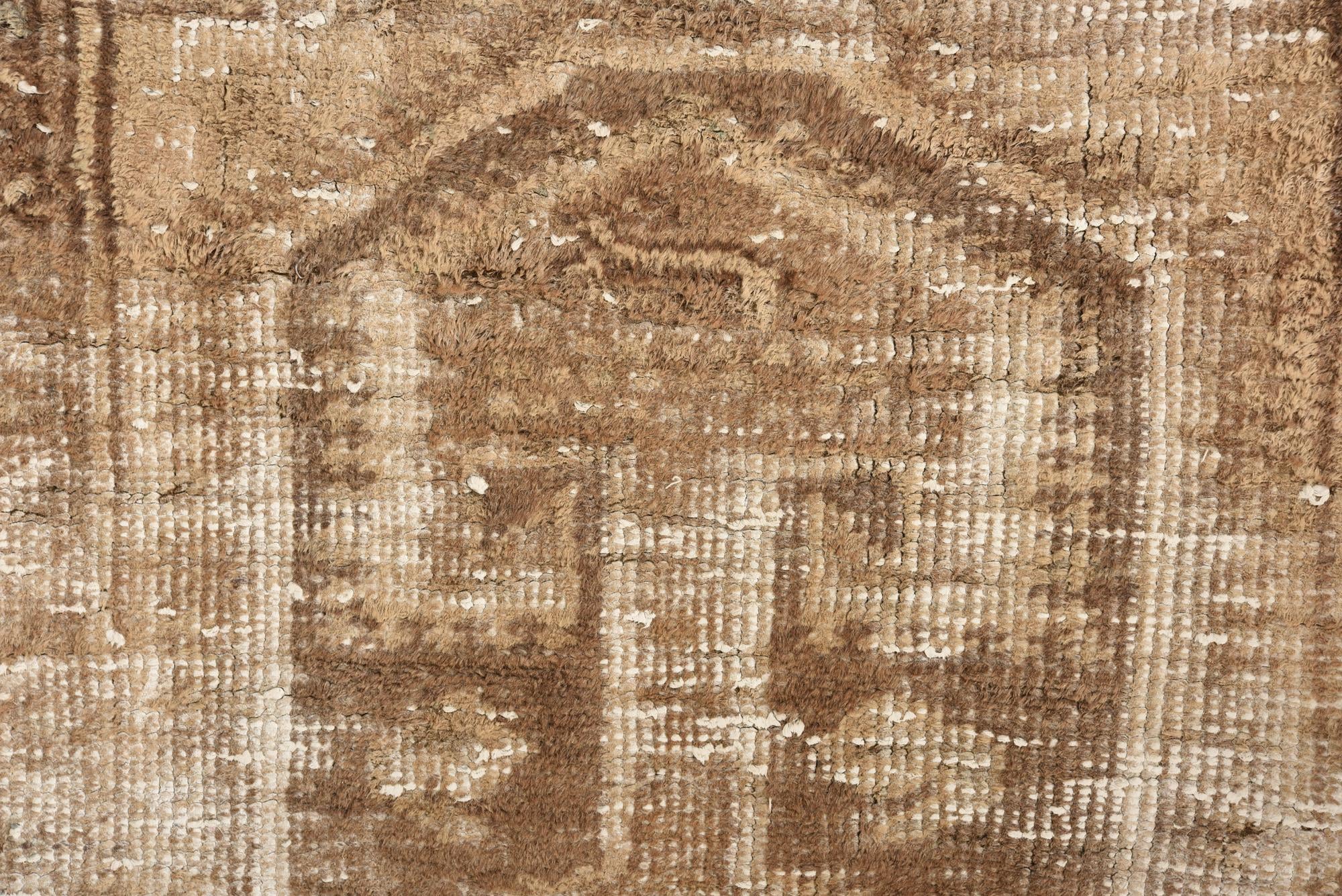 3' 6 x 7' 1 Hand Knotted Ultra Vintage Persian Wool Runner Rug