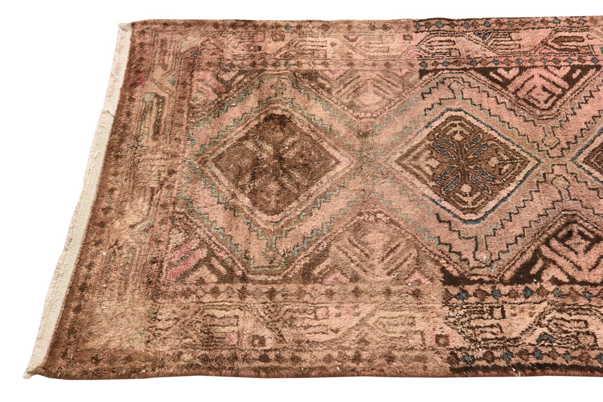 3' 4 x 8' 10 Hand Knotted Ultra Vintage Persian Wool Runner Rug