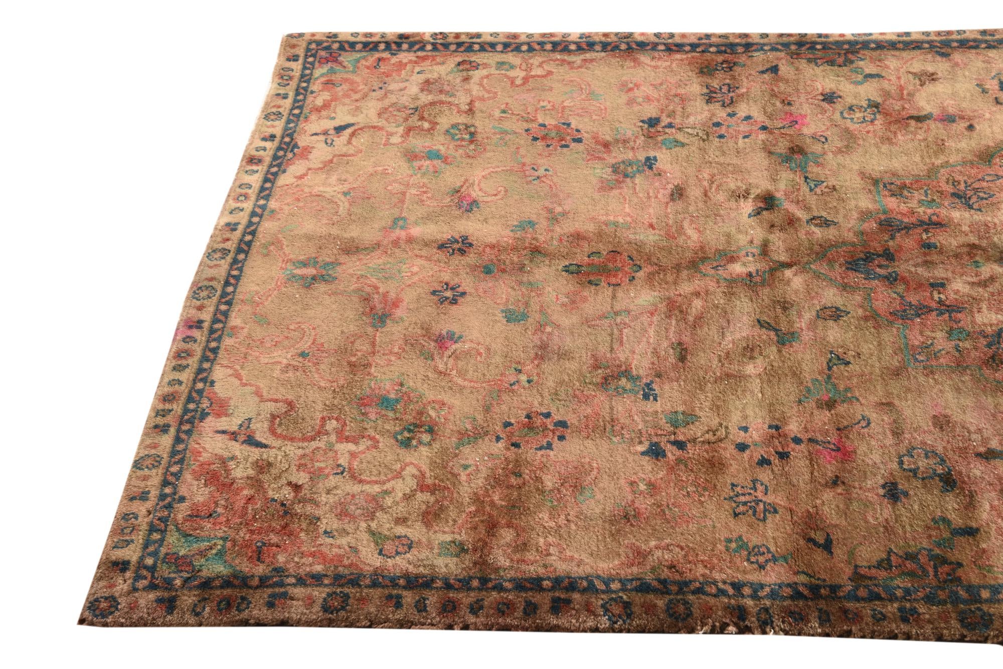 3' 10 x 7' 10 Hand Knotted Ultra Vintage Persian Wool Runner Rug