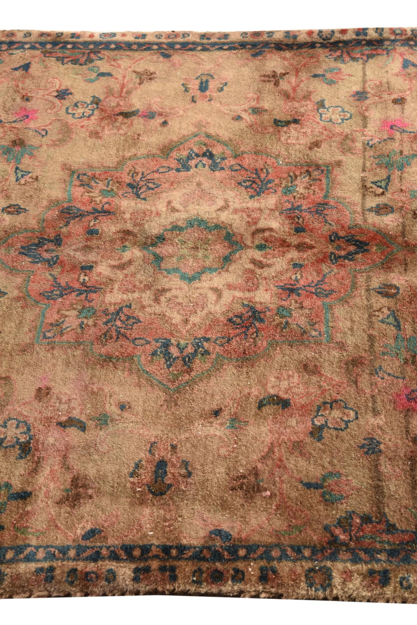 3' 10 x 7' 10 Hand Knotted Ultra Vintage Persian Wool Runner Rug
