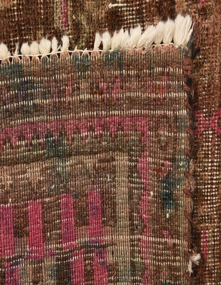 Detail image of 3' 5 x 9' 6  Hand Knotted Ultra Vintage Persian Wool Runner Rug