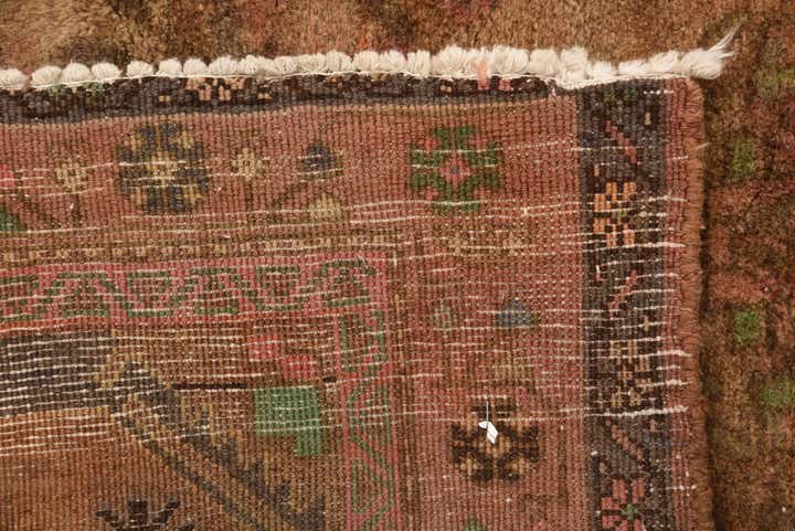 4' x 7' Hand Knotted Ultra Vintage Persian Wool Runner Rug