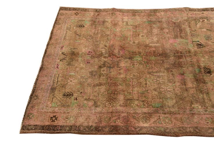Detail image of 4' x 7' Hand Knotted Ultra Vintage Persian Wool Runner Rug