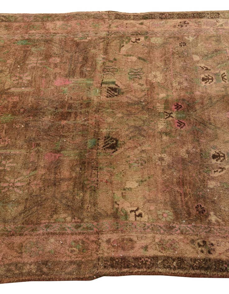 Detail image of 4' x 7'  Hand Knotted Ultra Vintage Persian Wool Runner Rug