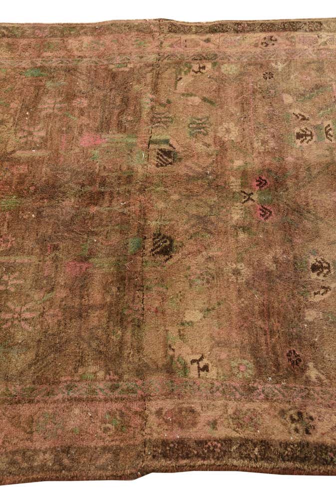 4' x 7' Hand Knotted Ultra Vintage Persian Wool Runner Rug