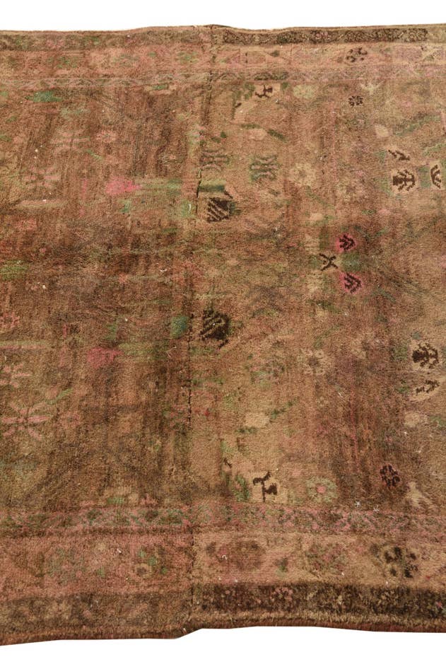 Detail image of 4' x 7' Hand Knotted Ultra Vintage Persian Wool Runner Rug