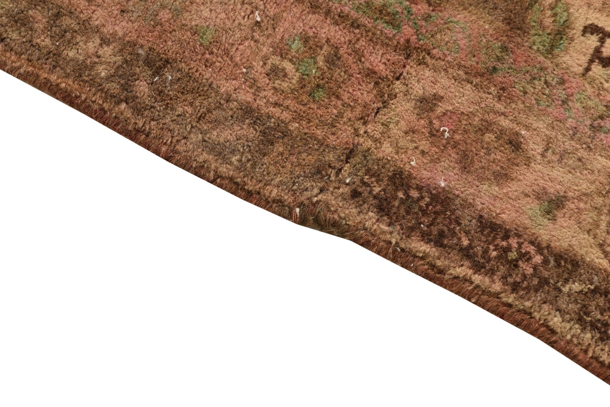 4' x 7' Hand Knotted Ultra Vintage Persian Wool Runner Rug