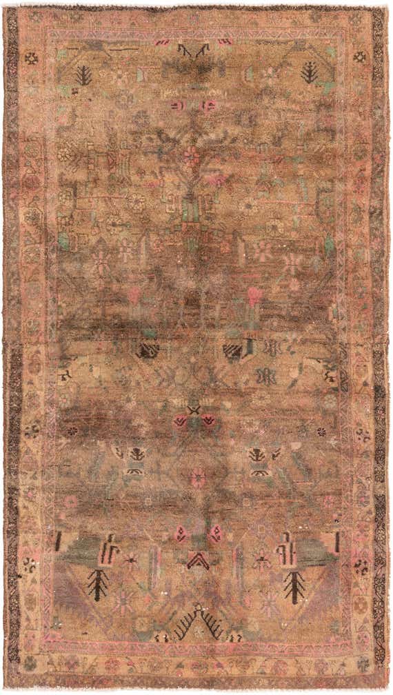4' x 7' Hand Knotted Ultra Vintage Persian Wool Runner Rug