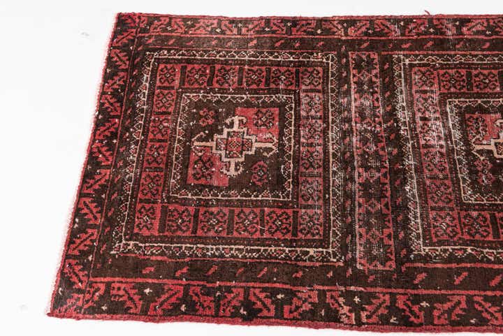 2' 8 x 5' 9 Hand Knotted Ultra Vintage Persian Wool Runner Rug