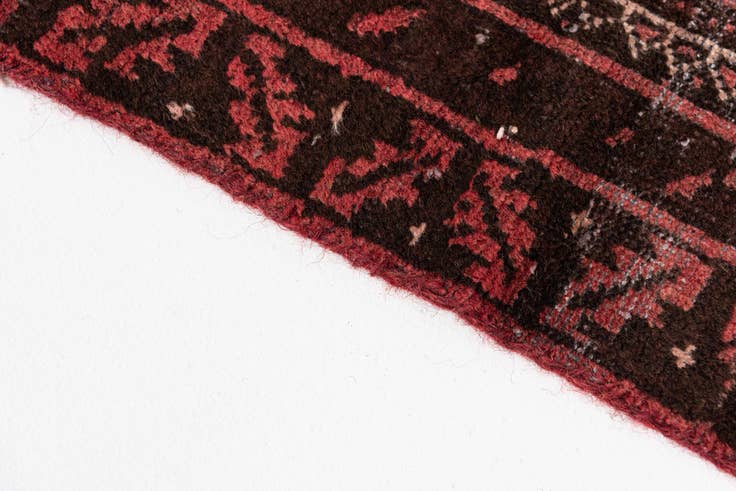 Detail image of 2' 8 x 5' 9 Hand Knotted Ultra Vintage Persian Wool Runner Rug