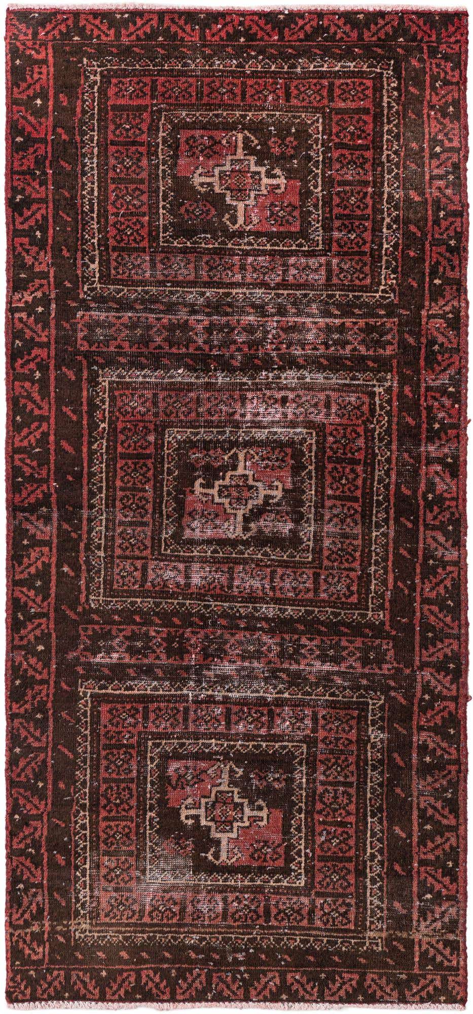 2' 8 x 5' 9 Hand Knotted Ultra Vintage Persian Wool Runner Rug