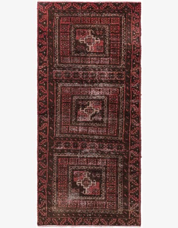 2' 8 x 5' 9 Hand Knotted Ultra Vintage Persian Wool Runner Rug