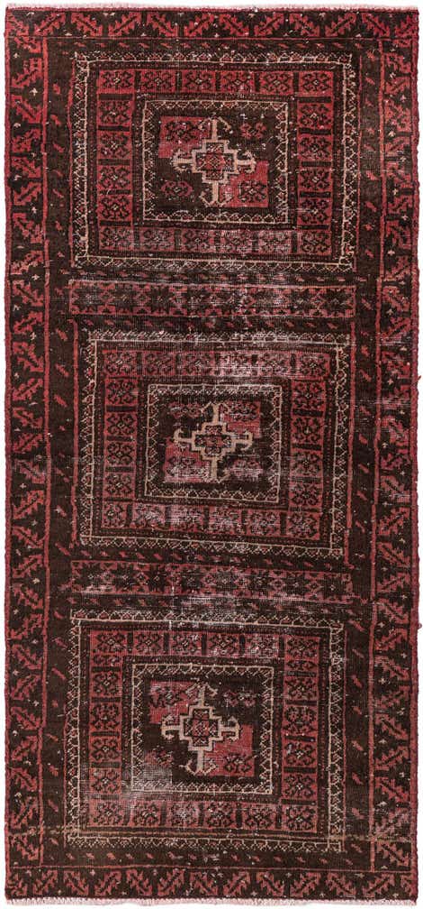 2' 8 x 5' 9 Hand Knotted Ultra Vintage Persian Wool Runner Rug
