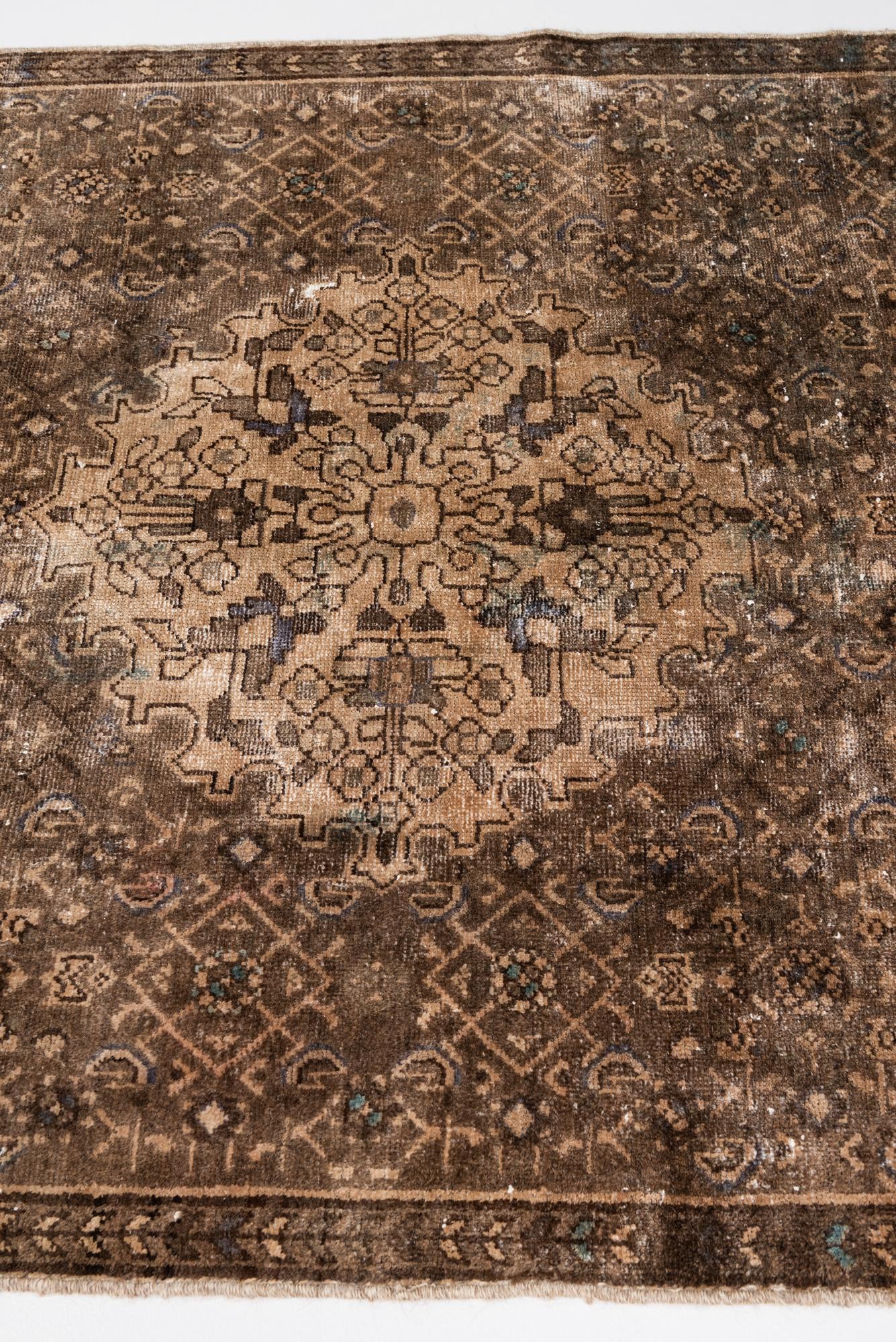4' 4 x 8' 10 Hand Knotted Ultra Vintage Persian Wool Runner Rug