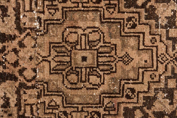 Detail image of 3' 5 x 10' 4 Hand Knotted Ultra Vintage Persian Wool Runner Rug