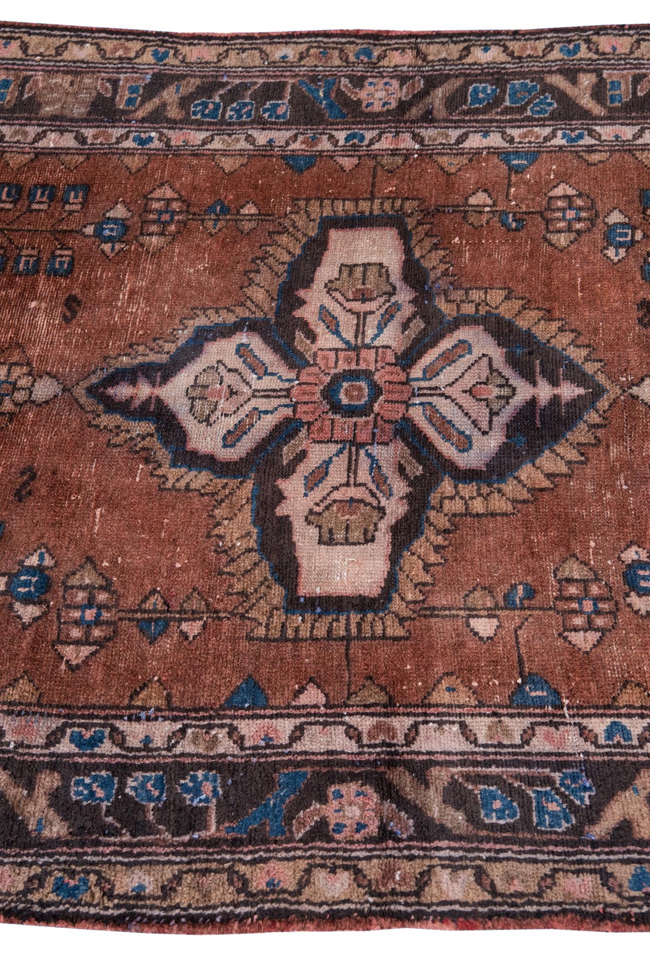 105cm x 310cm anudado a mano Ultra Vintage Alfombra Persa Lana Pasillera