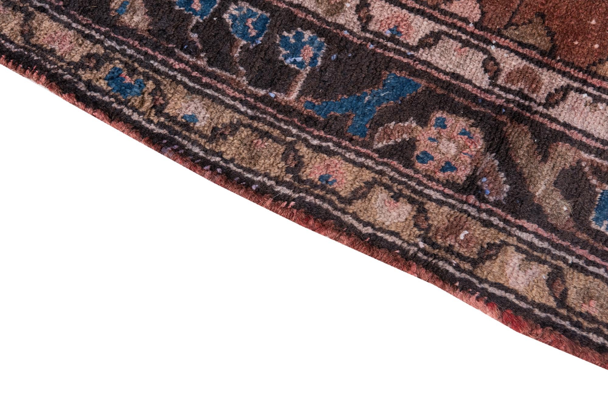 105cm x 310cm anudado a mano Ultra Vintage Alfombra Persa Lana Pasillera