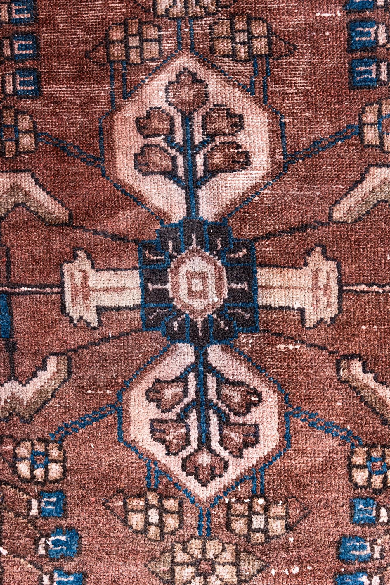 105cm x 310cm anudado a mano Ultra Vintage Alfombra Persa Lana Pasillera