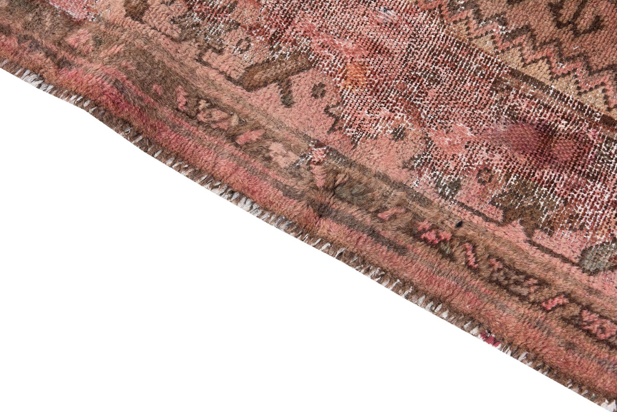 3' 4 x 6' 5 Hand Knotted Ultra Vintage Persian Wool Runner Rug