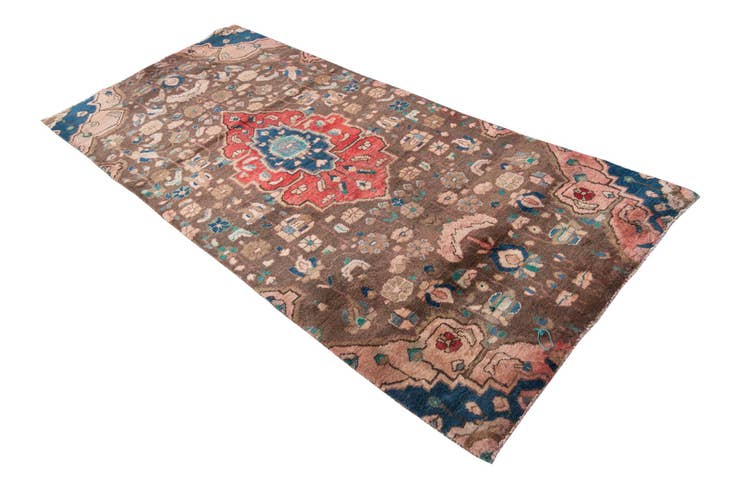 Detail image of 3' 5 x 7' 9 Hand Knotted Ultra Vintage Persian Wool Runner Rug