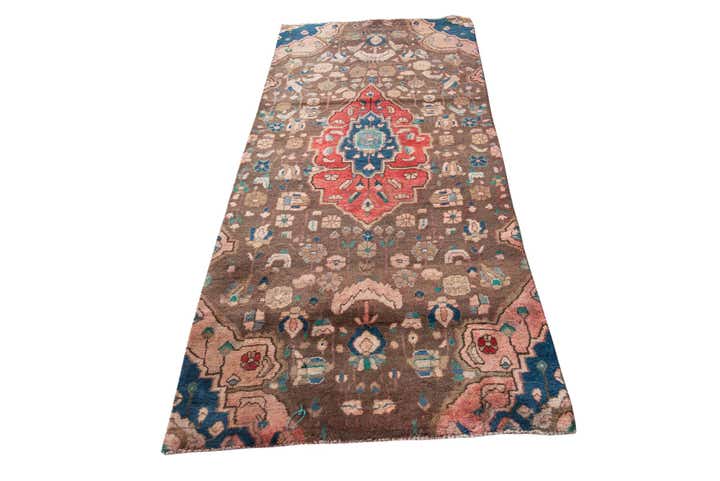 3' 5 x 7' 9 Hand Knotted Ultra Vintage Persian Wool Runner Rug