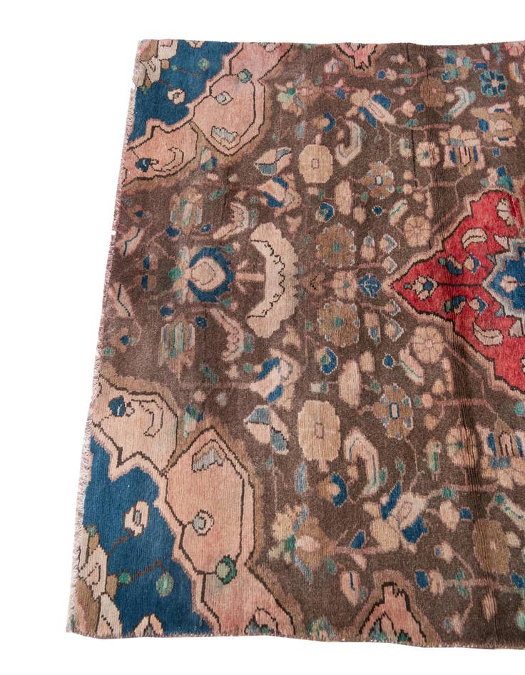 Detail image of 3' 5 x 7' 9  Hand Knotted Ultra Vintage Persian Wool Runner Rug