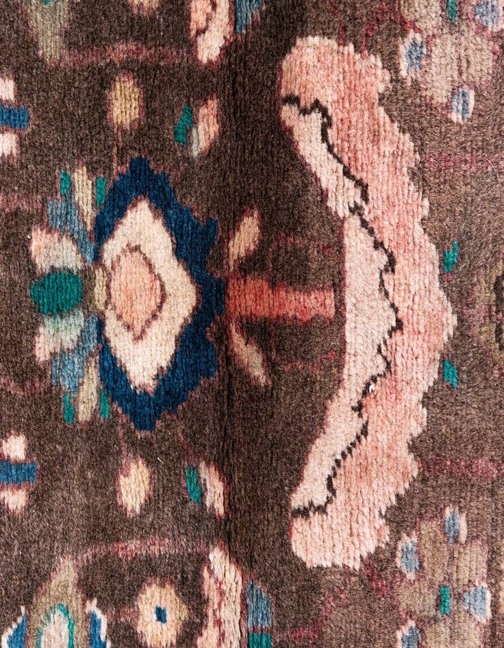 Detail image of 3' 5 x 7' 9  Hand Knotted Ultra Vintage Persian Wool Runner Rug