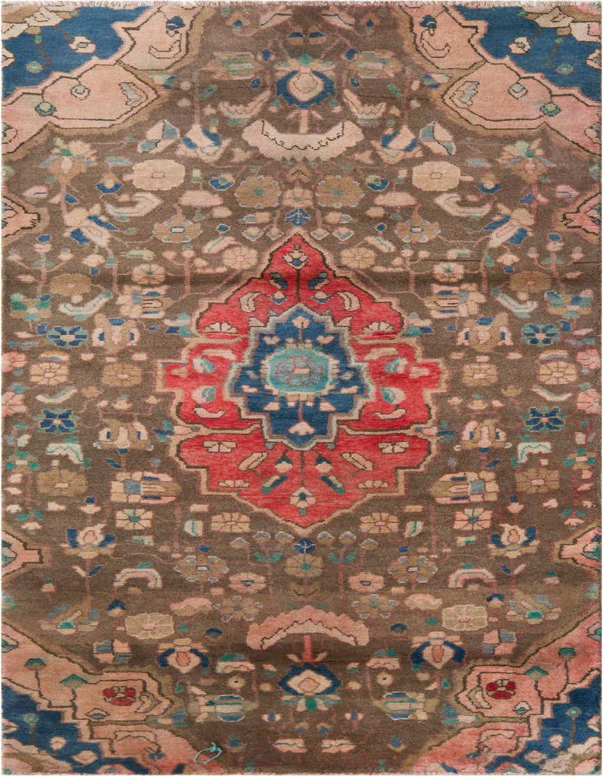 Primary image 3' 5 x 7' 9  Hand Knotted Ultra Vintage Persian Wool Runner Rug