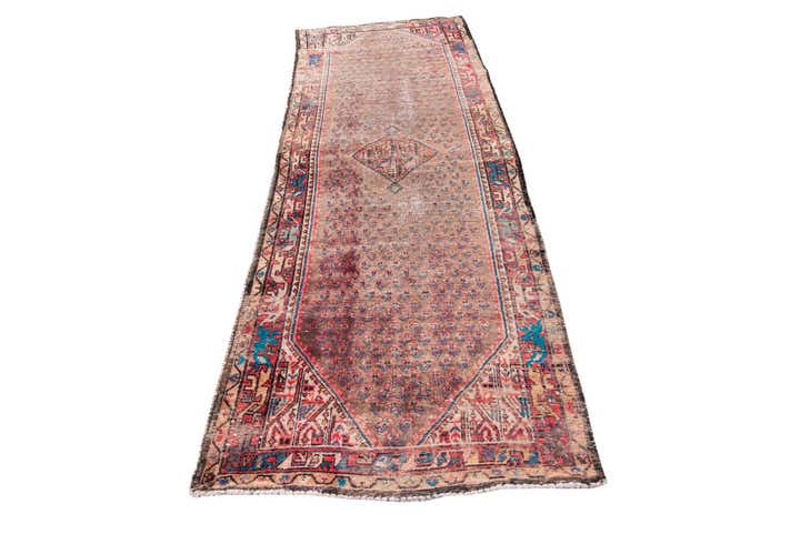 3' 6 x 9' 10 Hand Knotted Ultra Vintage Persian Wool Runner Rug