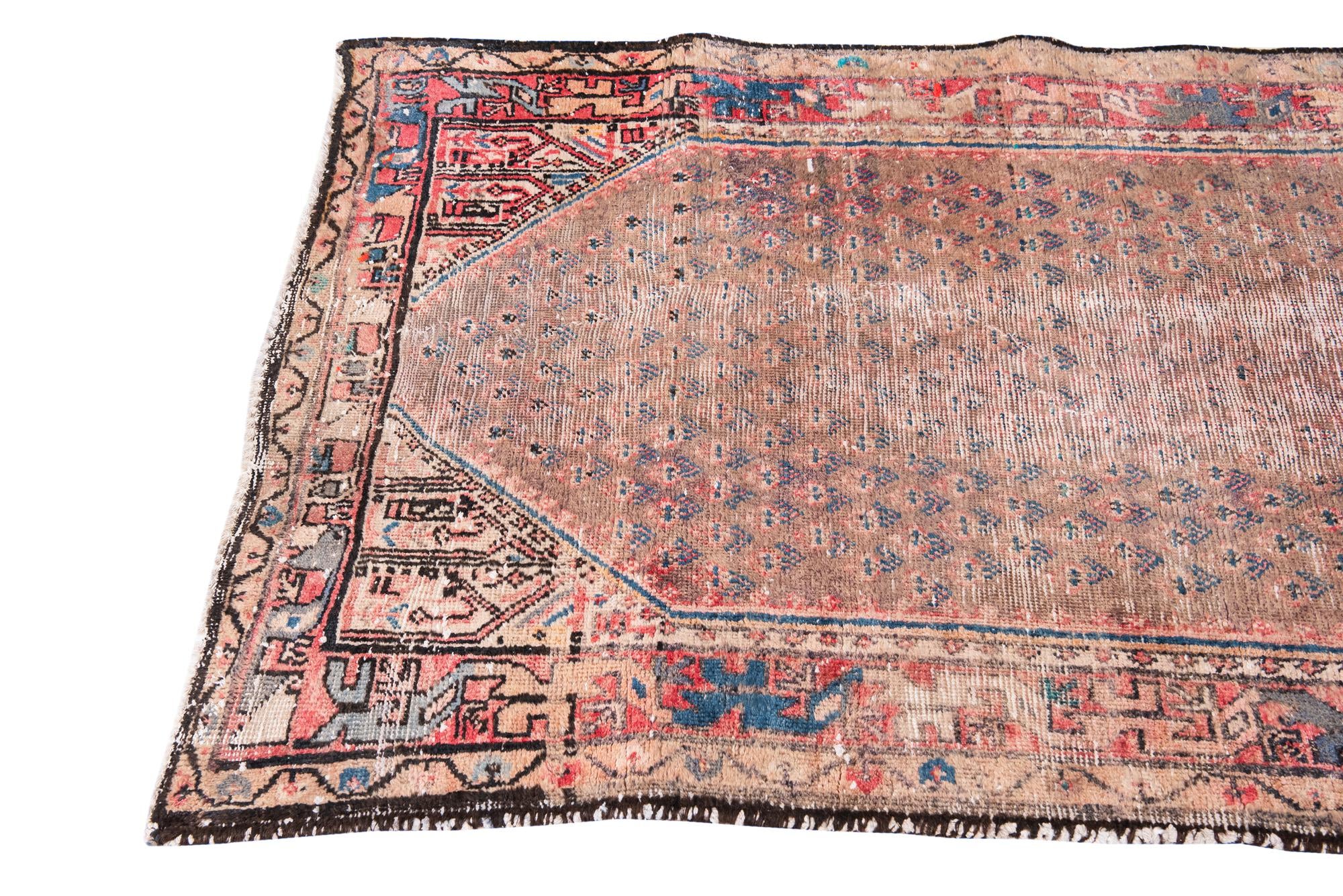 3' 6 x 9' 10 Hand Knotted Ultra Vintage Persian Wool Runner Rug
