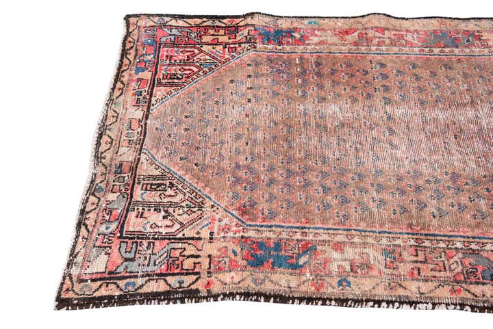 3' 6 x 9' 10 Hand Knotted Ultra Vintage Persian Wool Runner Rug
