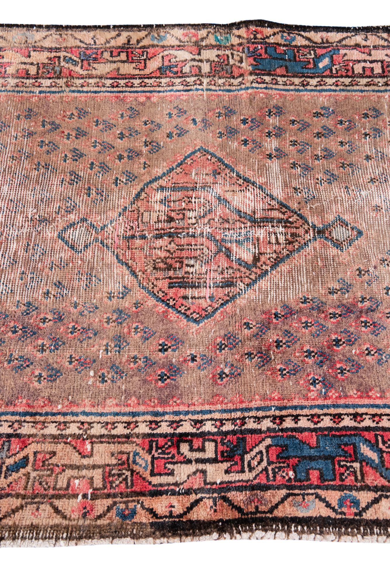 3' 6 x 9' 10 Hand Knotted Ultra Vintage Persian Wool Runner Rug