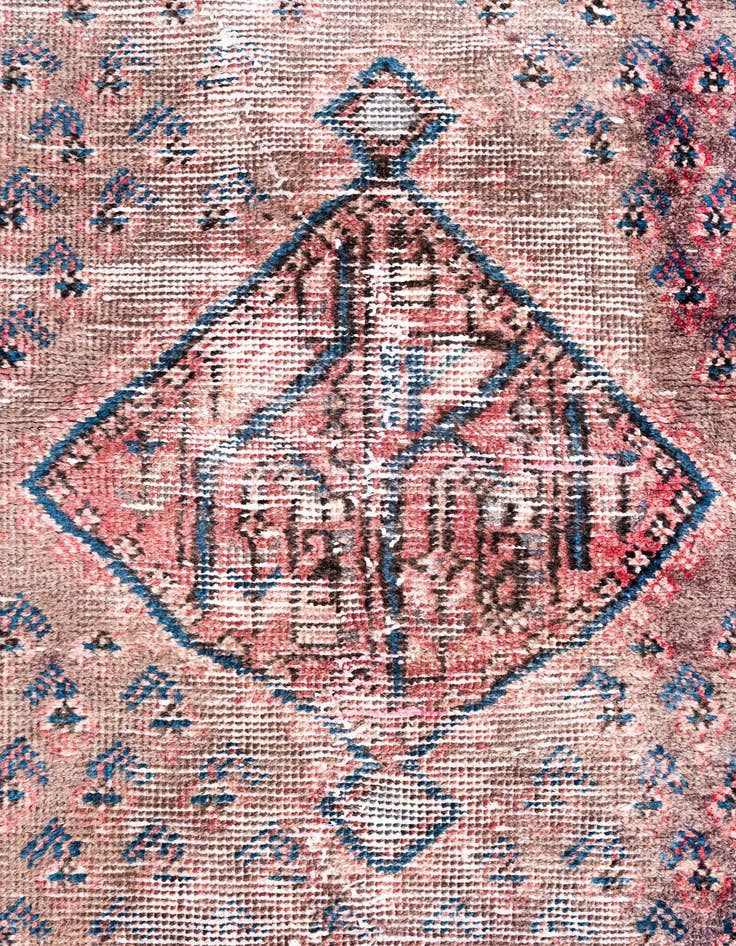 Detail image of 3' 6 x 9' 10  Hand Knotted Ultra Vintage Persian Wool Runner Rug