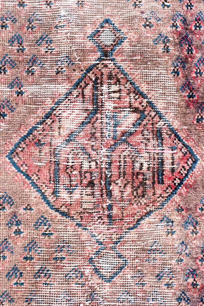 3' 6 x 9' 10 Hand Knotted Ultra Vintage Persian Wool Runner Rug