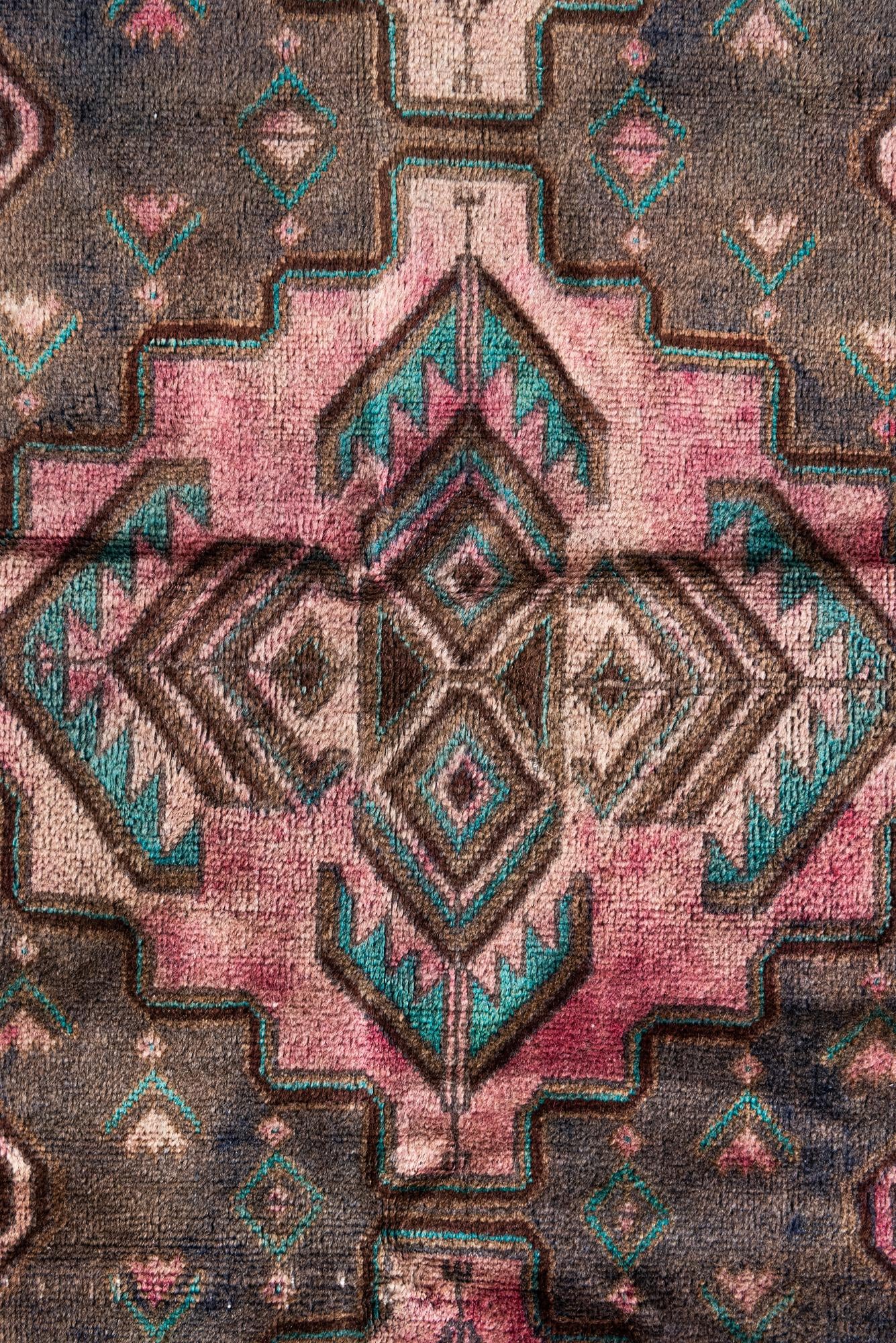 3' 4 x 6' 9 Hand Knotted Ultra Vintage Persian Wool Runner Rug