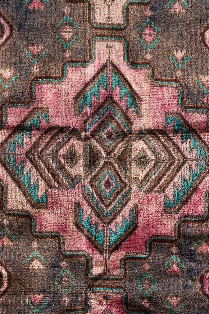 3' 4 x 6' 9 Hand Knotted Ultra Vintage Persian Wool Runner Rug