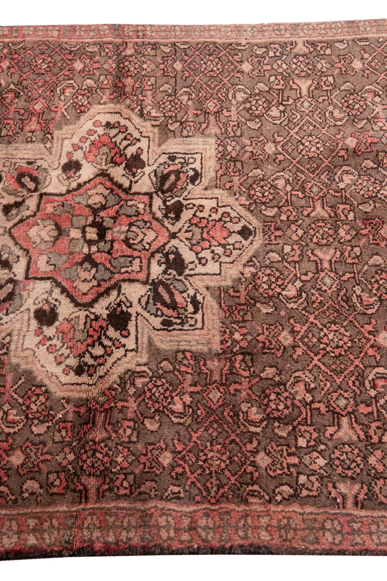 4' 1 x 9' 2 Hand Knotted Ultra Vintage Persian Wool Runner Rug