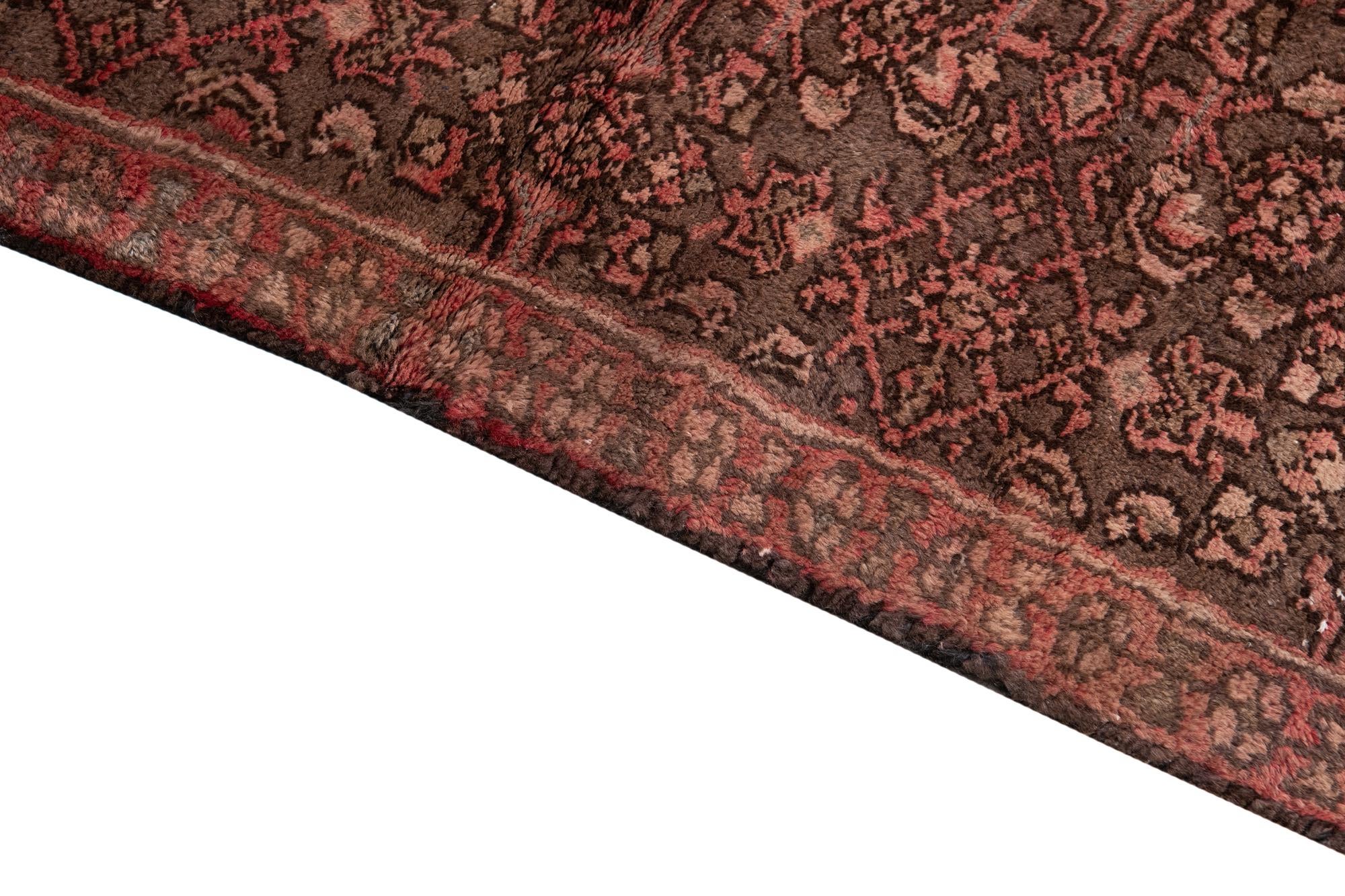 4' 1 x 9' 2 Hand Knotted Ultra Vintage Persian Wool Runner Rug