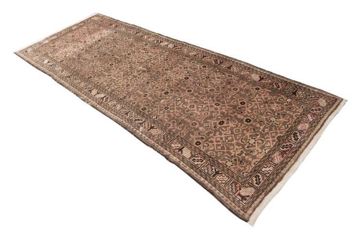 Detail image of 4' x 10' 7 Hand Knotted Ultra Vintage Persian Wool Runner Rug