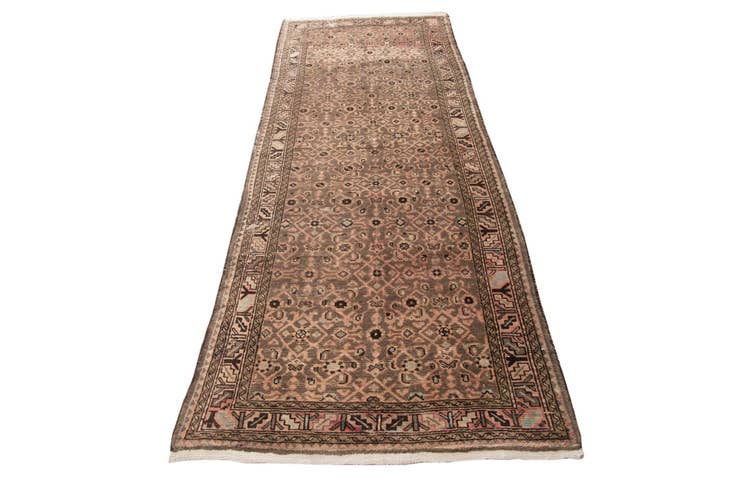 Detail image of 4' x 10' 7 Hand Knotted Ultra Vintage Persian Wool Runner Rug