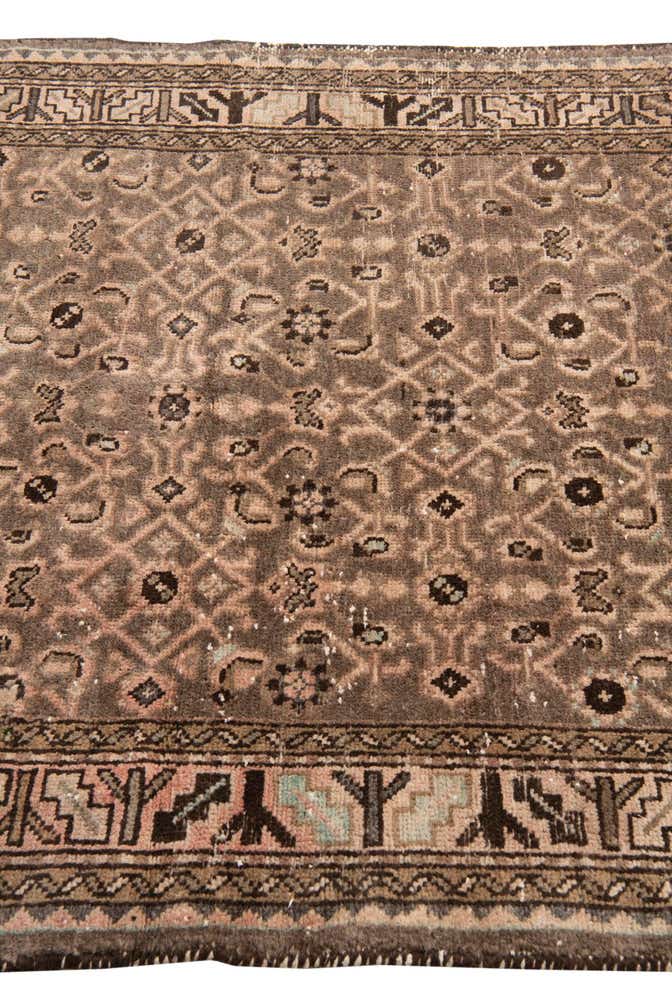4' x 10' 7 Hand Knotted Ultra Vintage Persian Wool Runner Rug